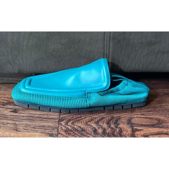 $1095 NIB Bottega Veneta Men\'s Green Leather Textile Slip-On Loafers 42(9) main image 8